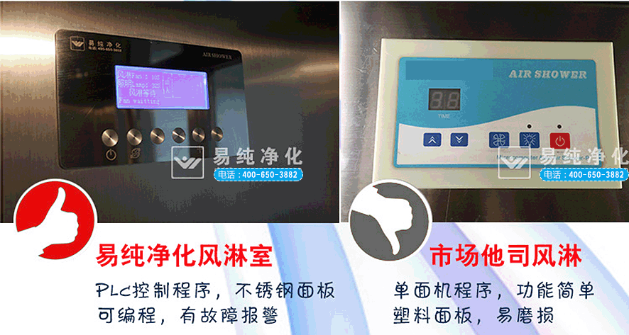 易純凈化品牌風(fēng)淋室VS市場普通廉價風(fēng)淋室對比2.gif
